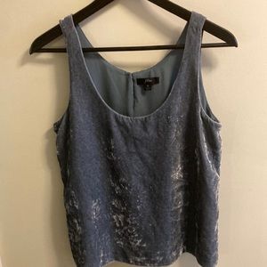 J Crew Blue Crushed Velvet Tank Top - Size 4